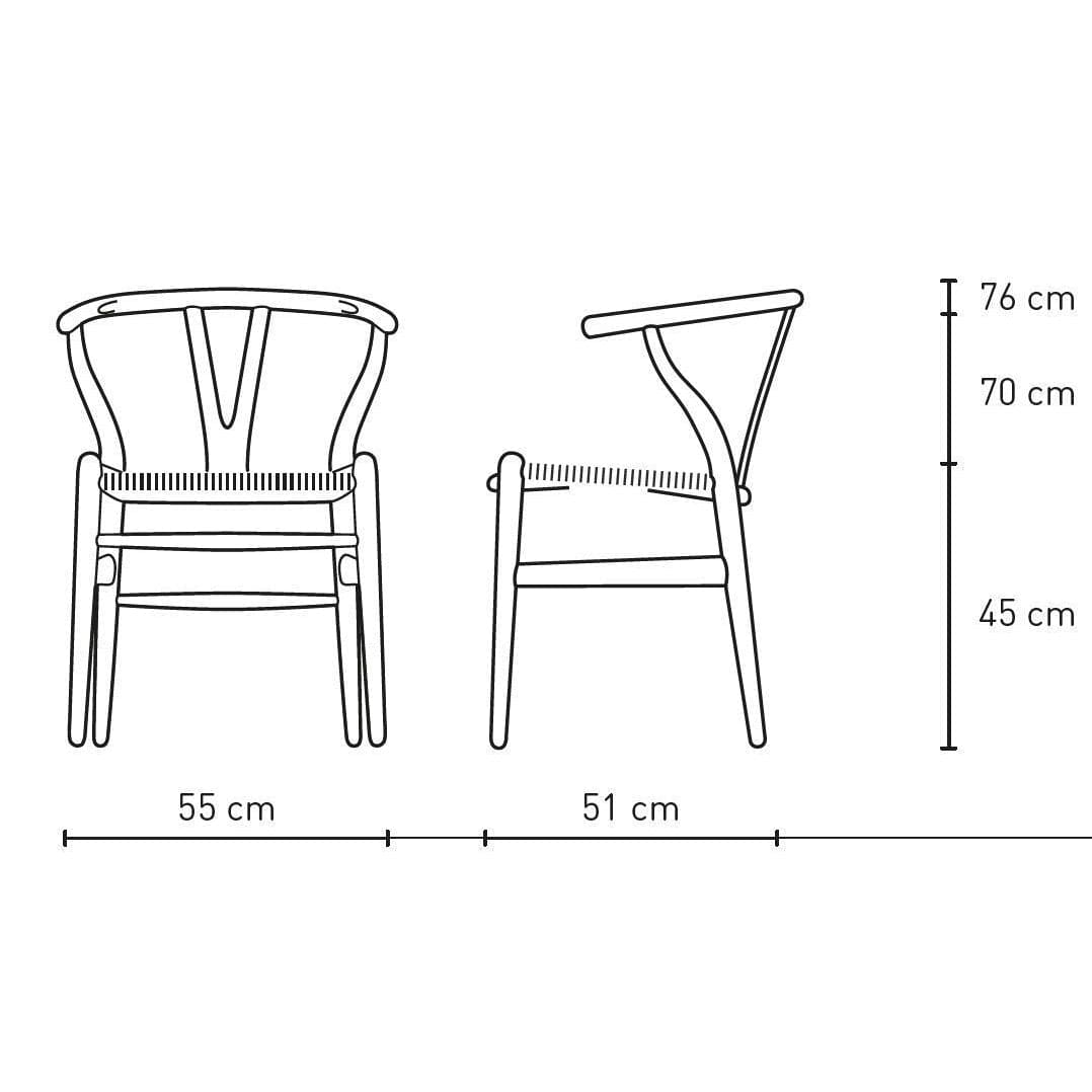 Přírodní šňůra pro židle Carl Hansen CH24, lakovaný dub