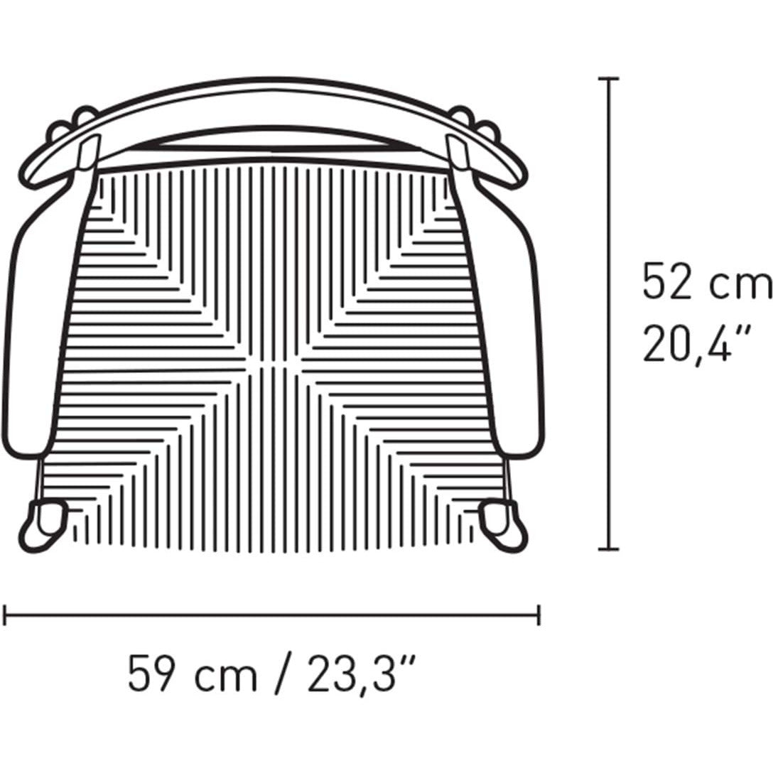 Židle Carl Hansen CH26, dub na olejované/černé papírové kabely