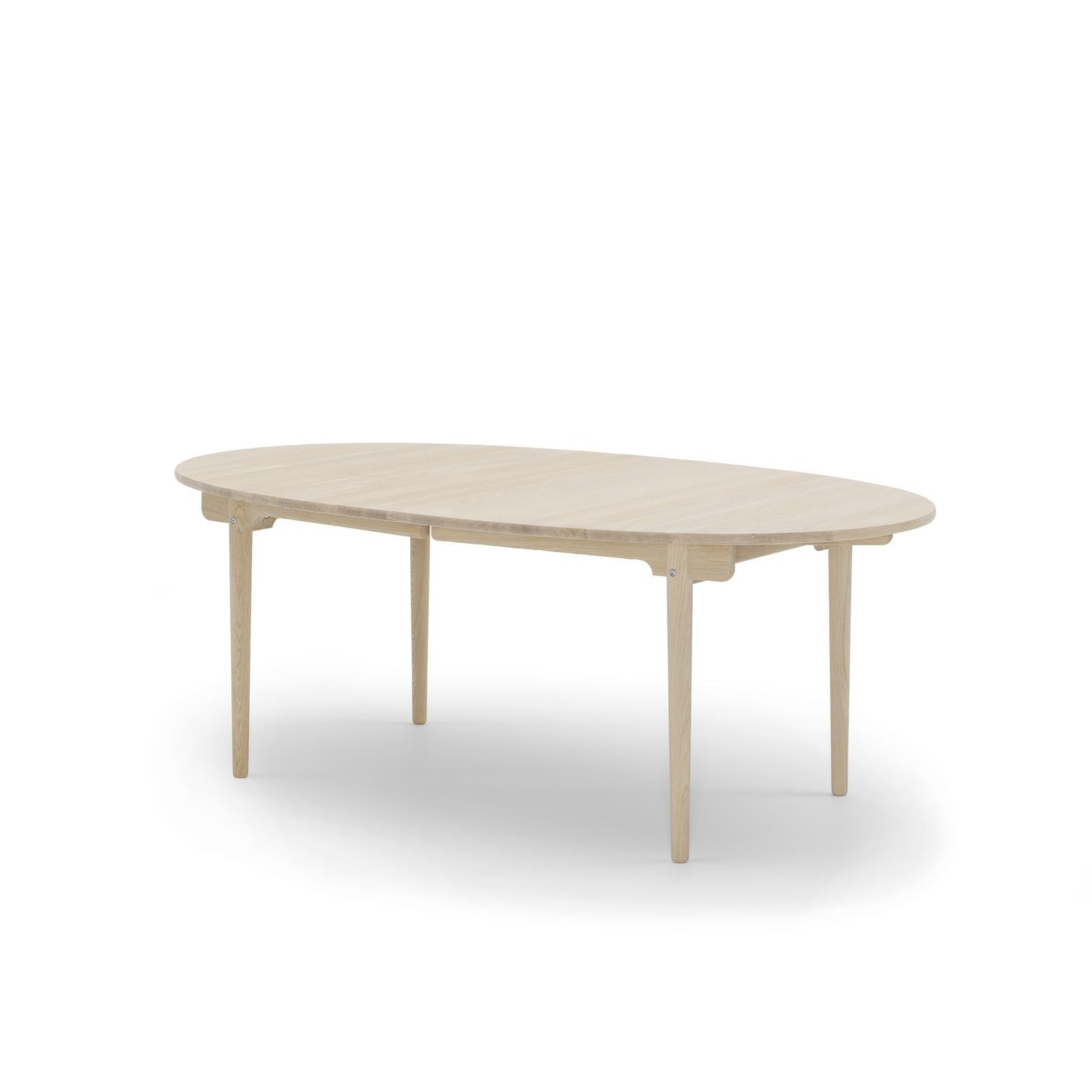 Jídelní stůl Carl Hansen CH338 bez dalšího horního, bílého naolejovaného dubu