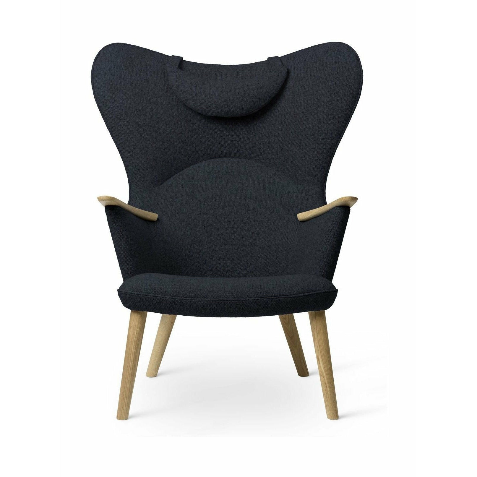 Carl Hansen CH78 Mama Bear Lounge Chair, Oak Oillared/Blue Fiord 0782