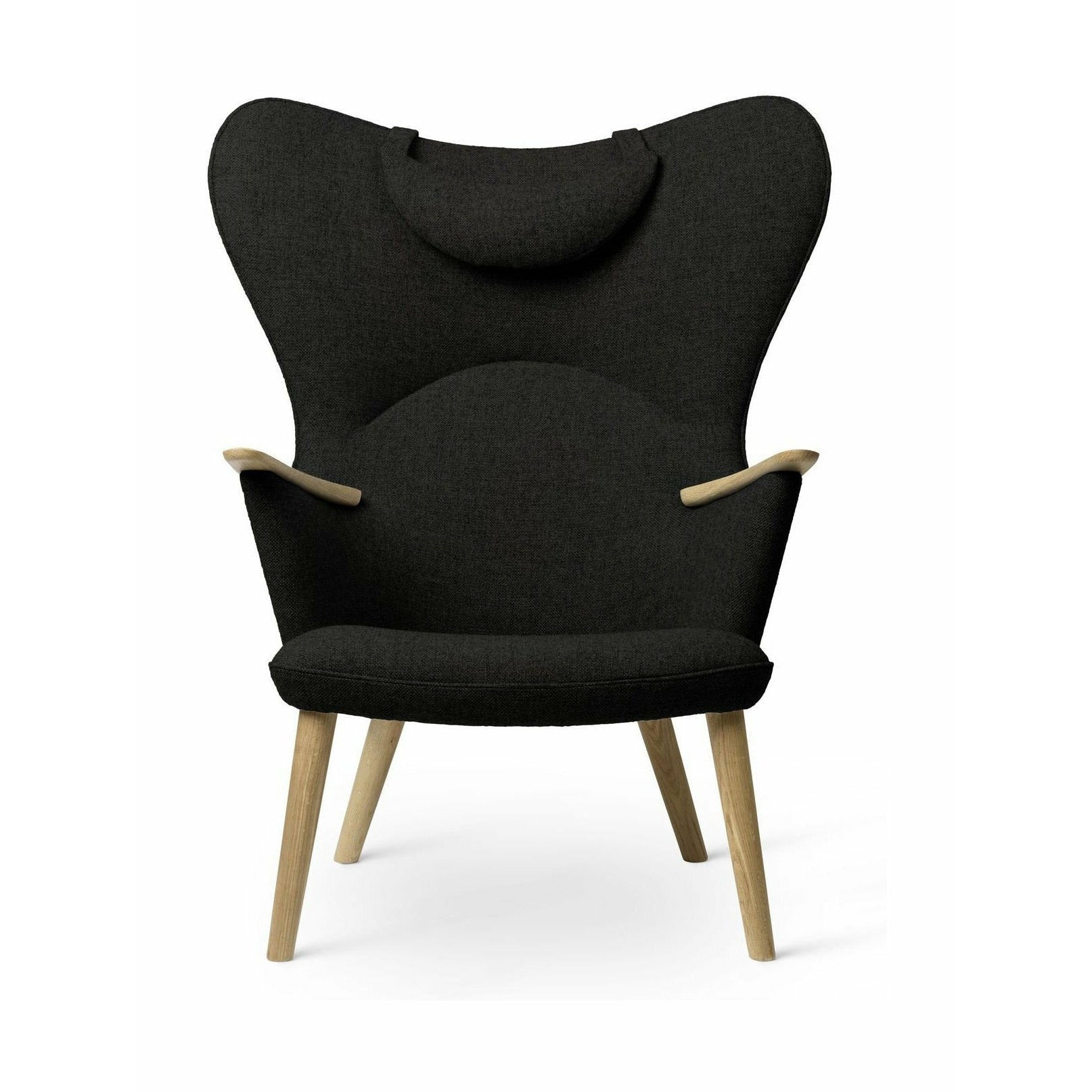 Carl Hansen CH78 Mama Bear Lounge Chair, Oak Oillared/Dark Green Fiord 0991