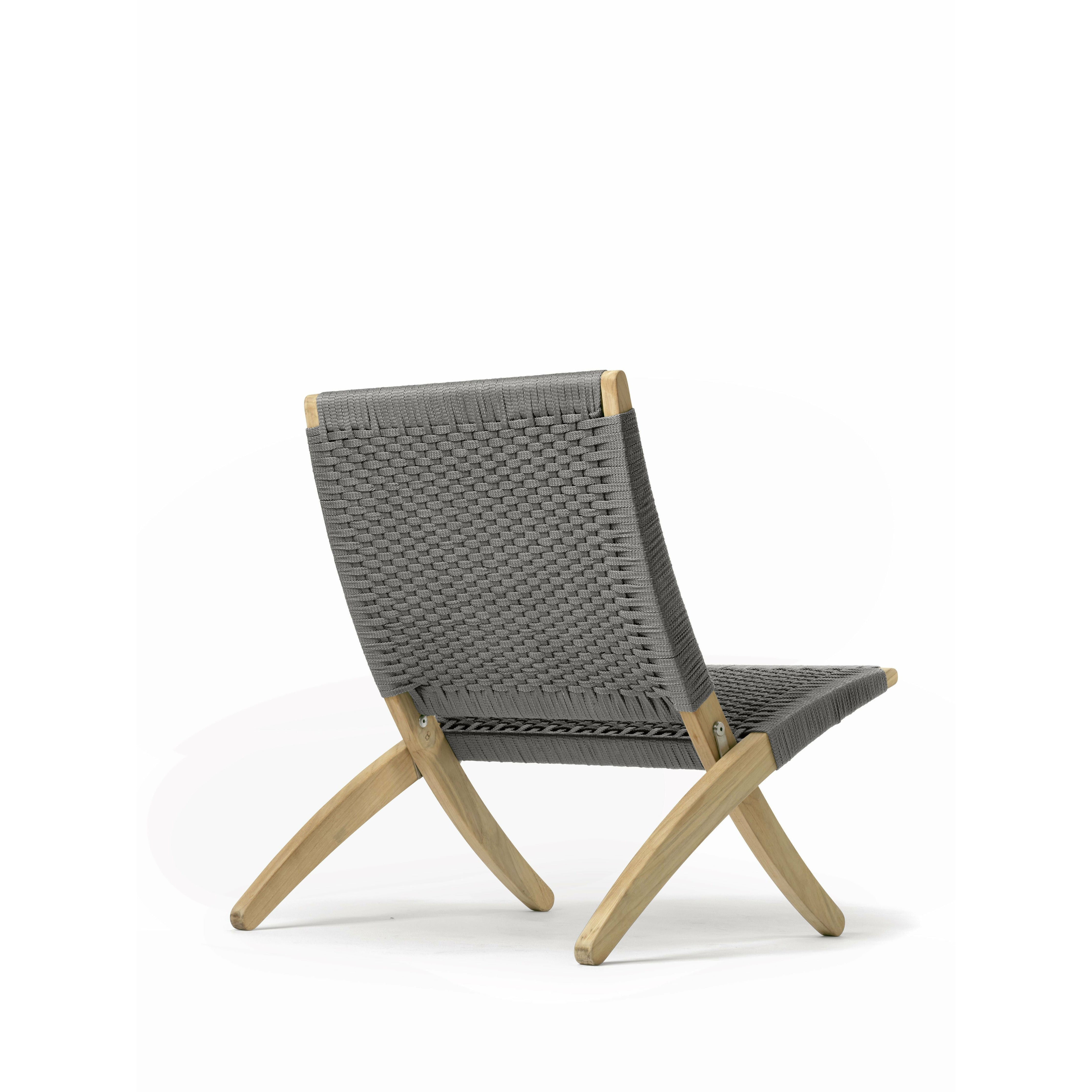 Carl Hansen MG501 Cuba Chair Outdoor neoléčený teak, lano/c Harcoal