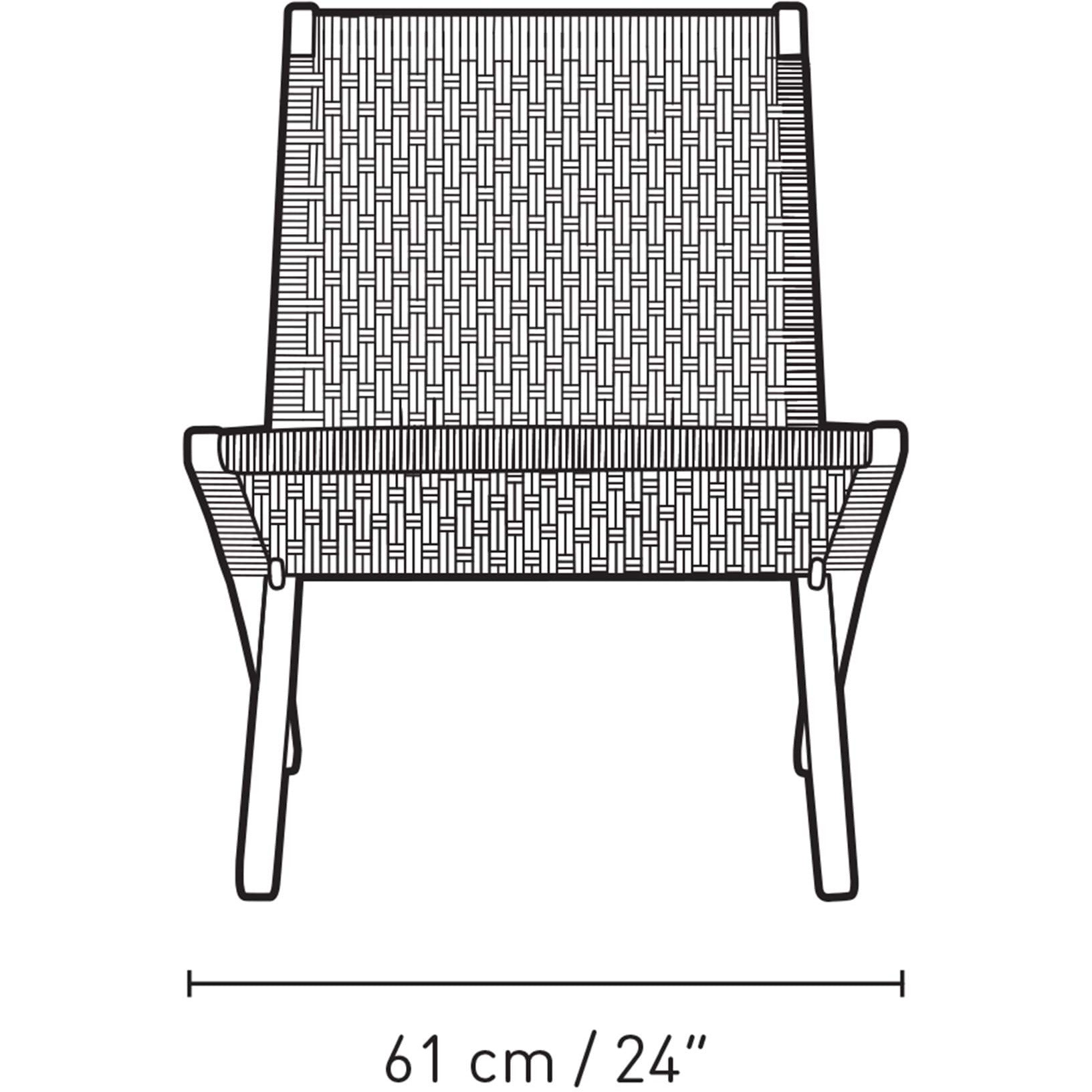 Carl Hansen MG501 Cuba Chair Outdoor neoléčený teak, lano/c Harcoal