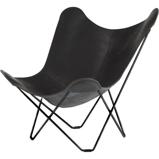 Cuero Pampa Mariposa Butterfly Chair, černá/černá