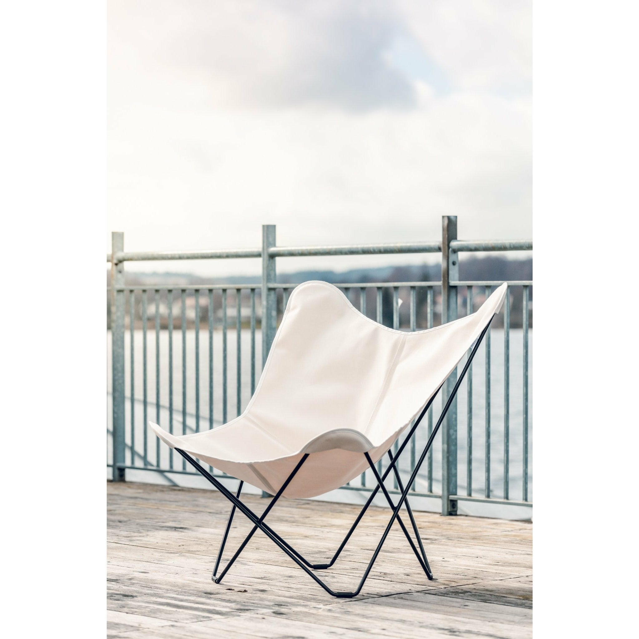 Cuero Sunshine Mariposa Butterfly Chair, ústřice/šedý venkovní rám