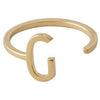 Design Letters Letter Ring A Z, 18k Gold Ploted, G