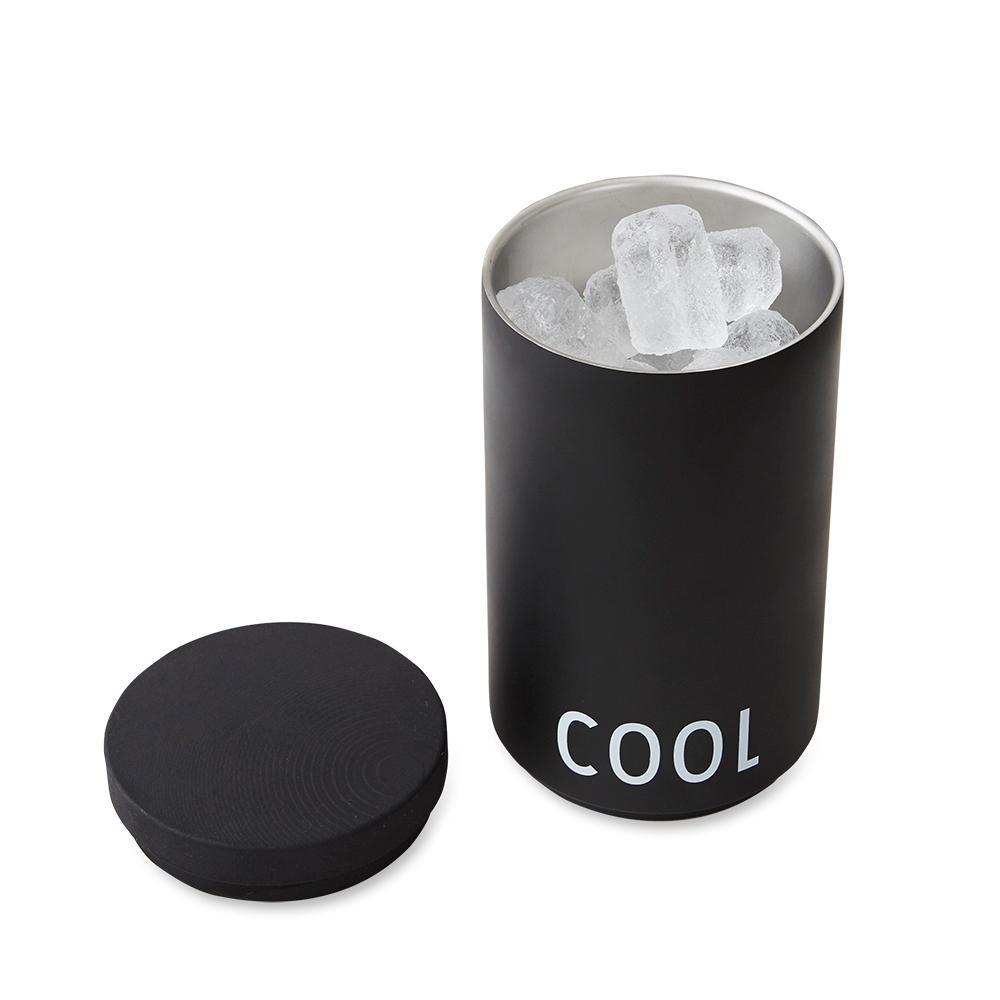 Design Dopisy Cool Wine Cooler & Ice Bucket, černá