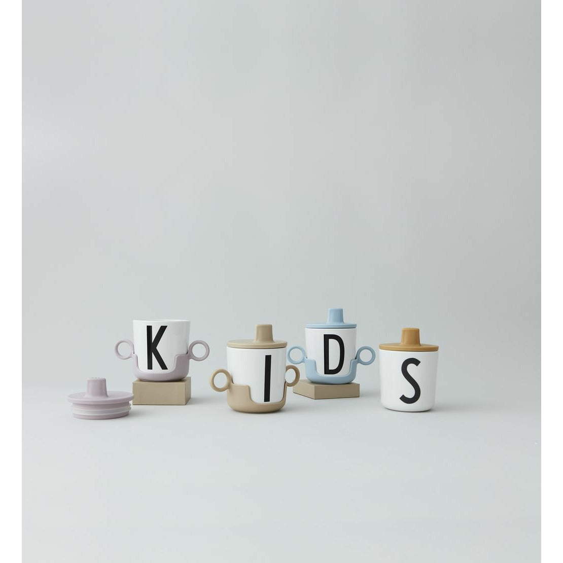 Designové dopisy pro děti melamine pohár, světle modrá