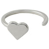 Designové písmena srdeční prsten, stříbro