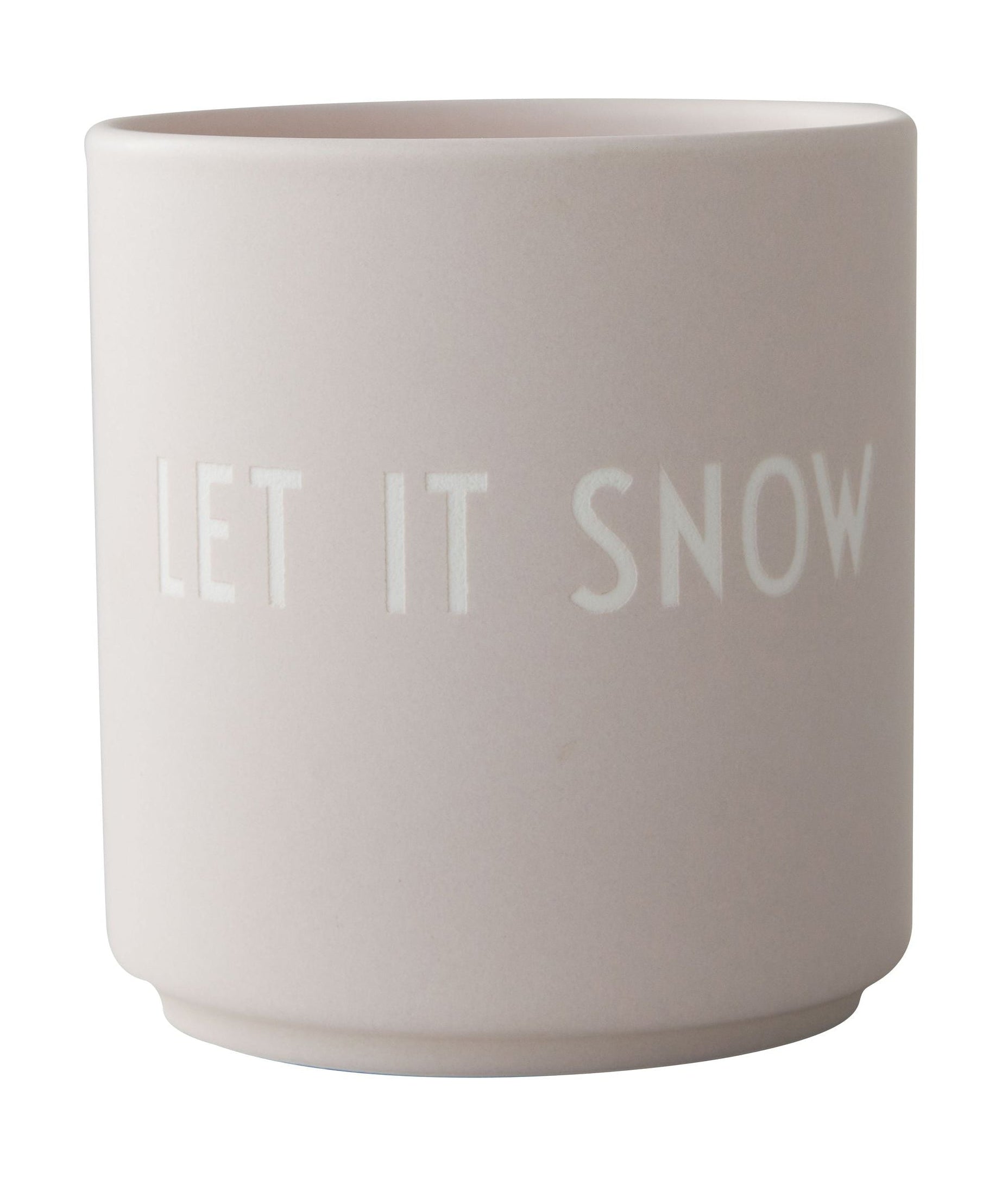 Oblíbený hrnek Design Letter Let It Snow, Pastel Beige