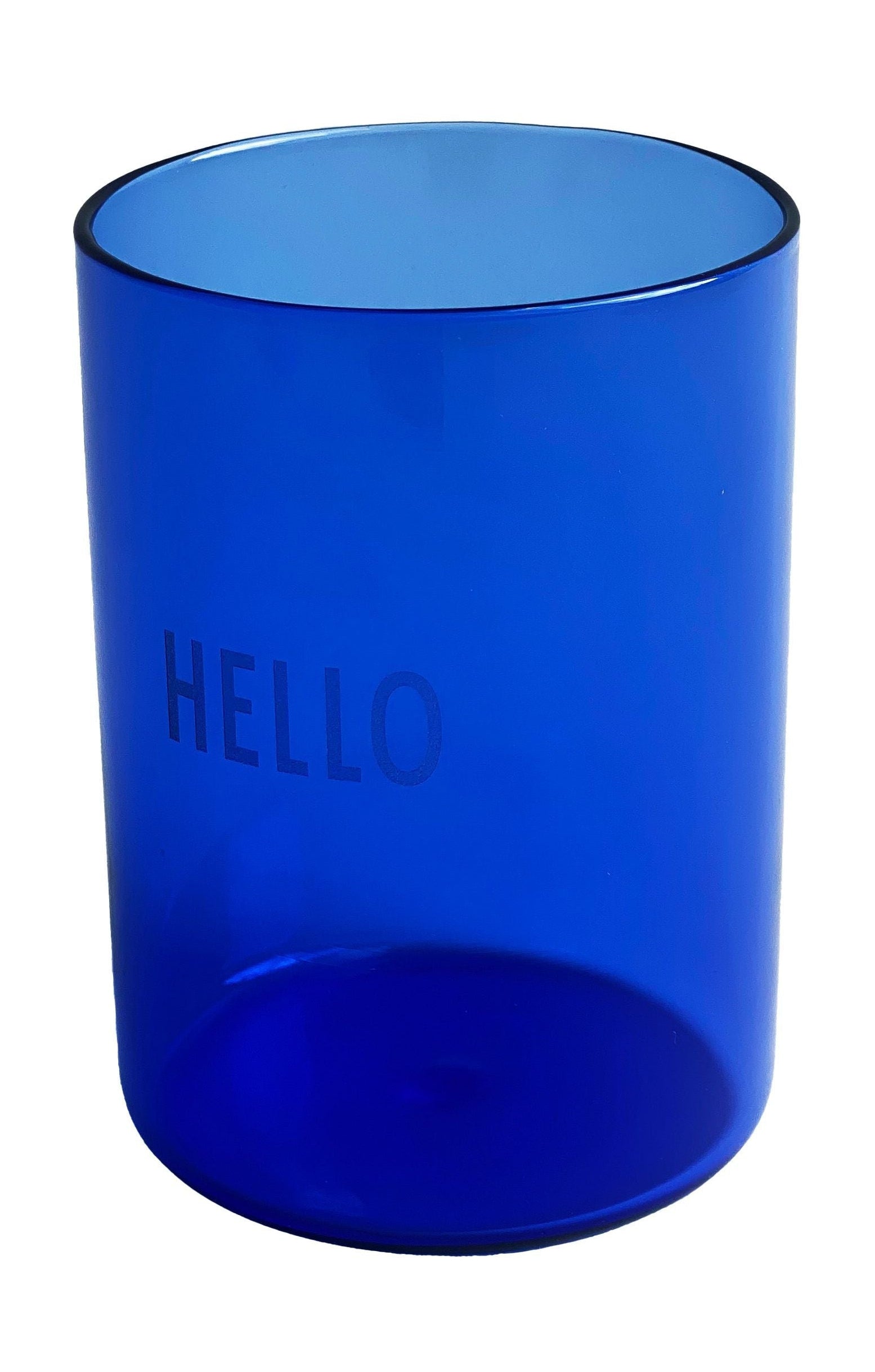 Oblíbená pití sklenice designu Hello, modrá