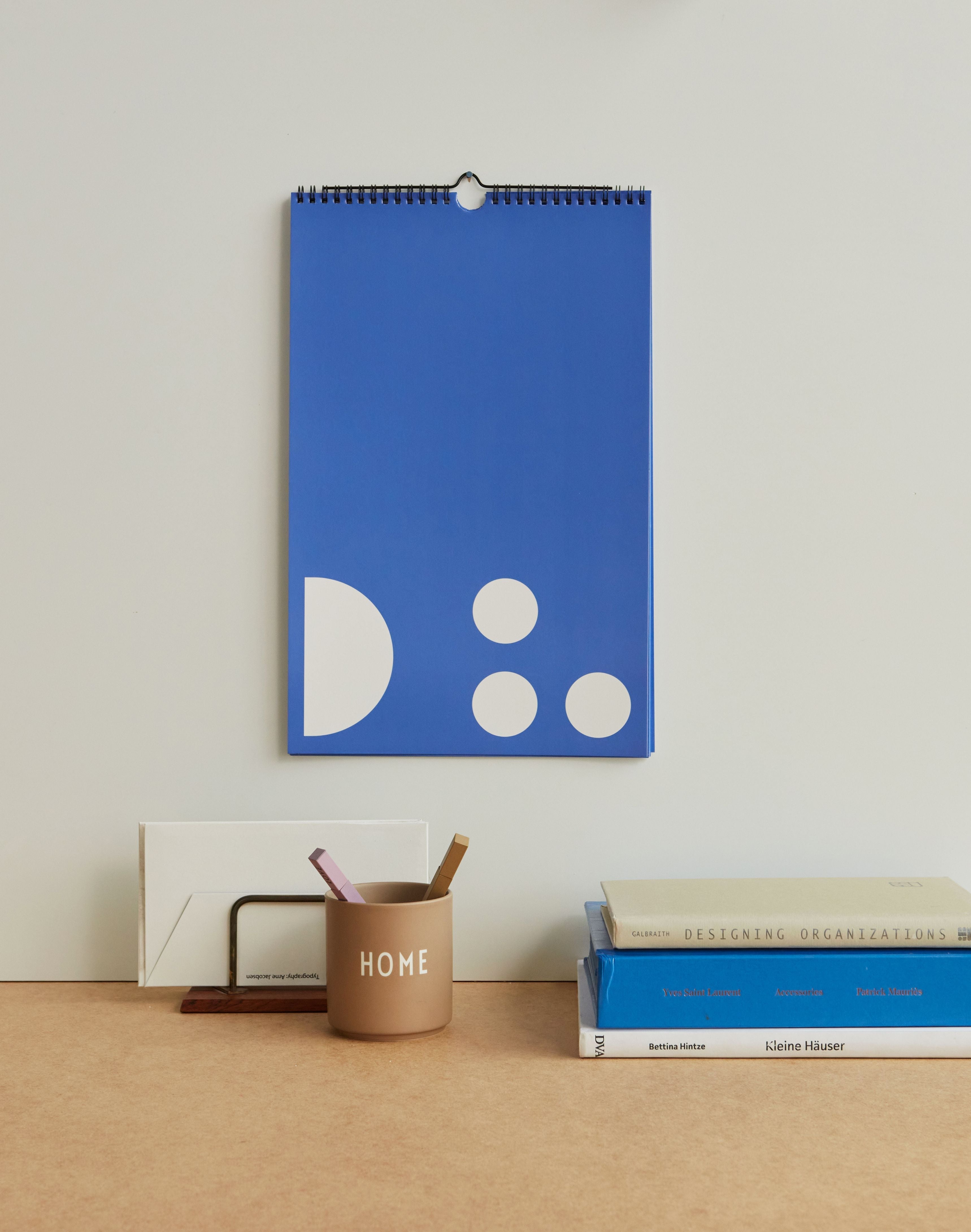 Designové dopisy měsíční plánovač, kobalt modrá