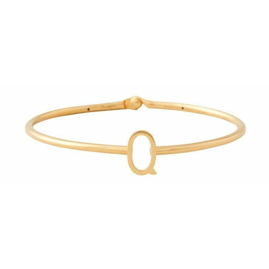 Design Letters My Bangle Q Bangle, 18k Gold Ploted Silver