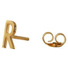 Designové dopisy náušnice s dopisem, zlatem, r