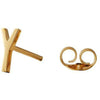 Designové dopisy náušnice s dopisem, zlatem, y