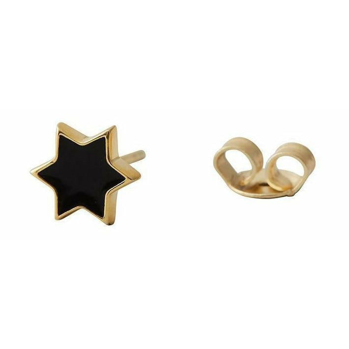 Snačovací hvězda pro design Earring, černá/zlatá
