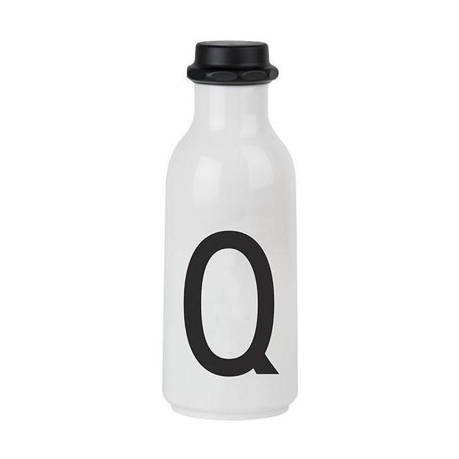 Designové dopisy osobní láhev s vodou a z, q