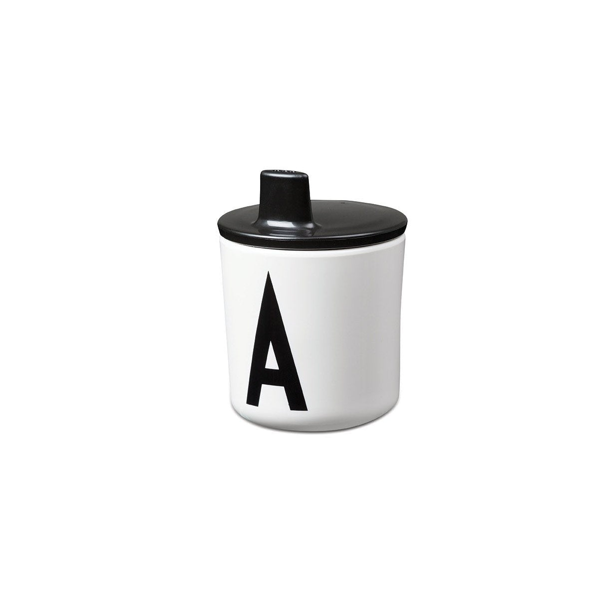 Designové dopisy pití víka pro ABC Melamine Cup, černá