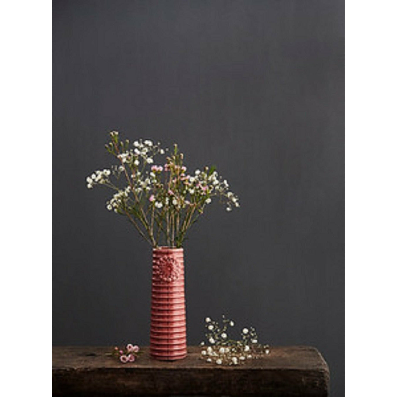 Váza dottir pipanella bílá, 9 cm