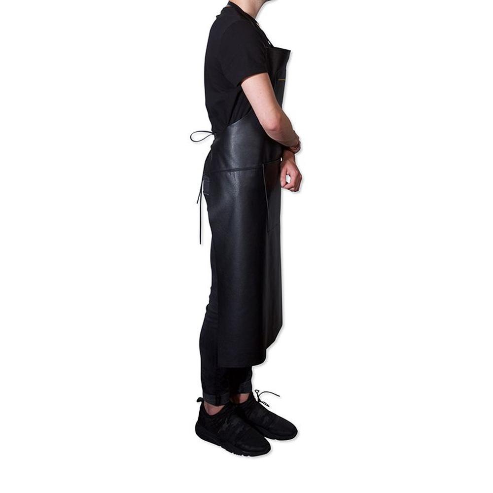 DutchDeluxes Zástěra ve stylu zipky Classic Leather Extra Long, Black