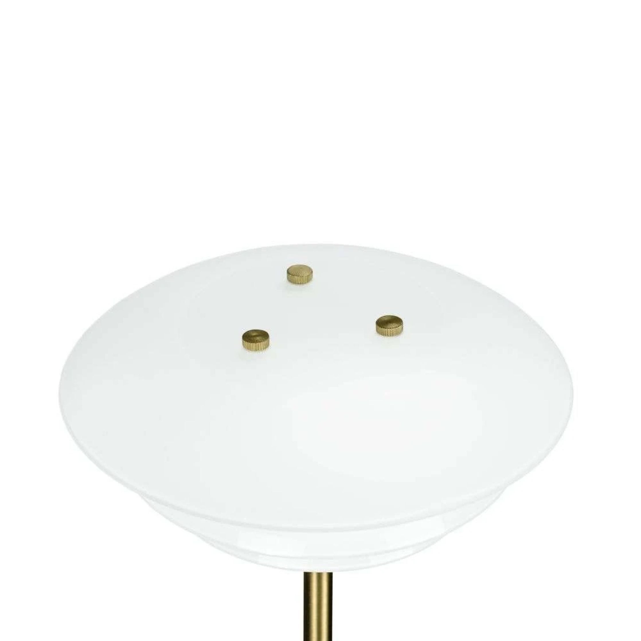 Stolní lampa Dyberg Larsen DL20, opál/mosaz