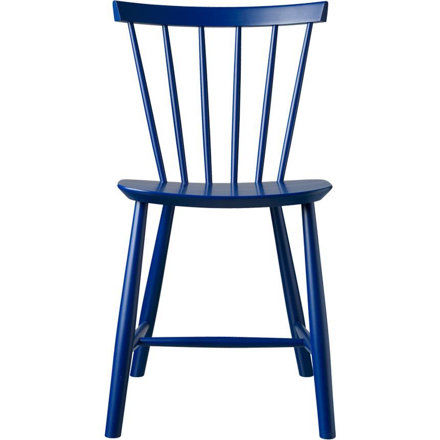 FDB Møbler Poul Volther J46 Jídelní židle Beech, tmavě modrá, H 80 cm
