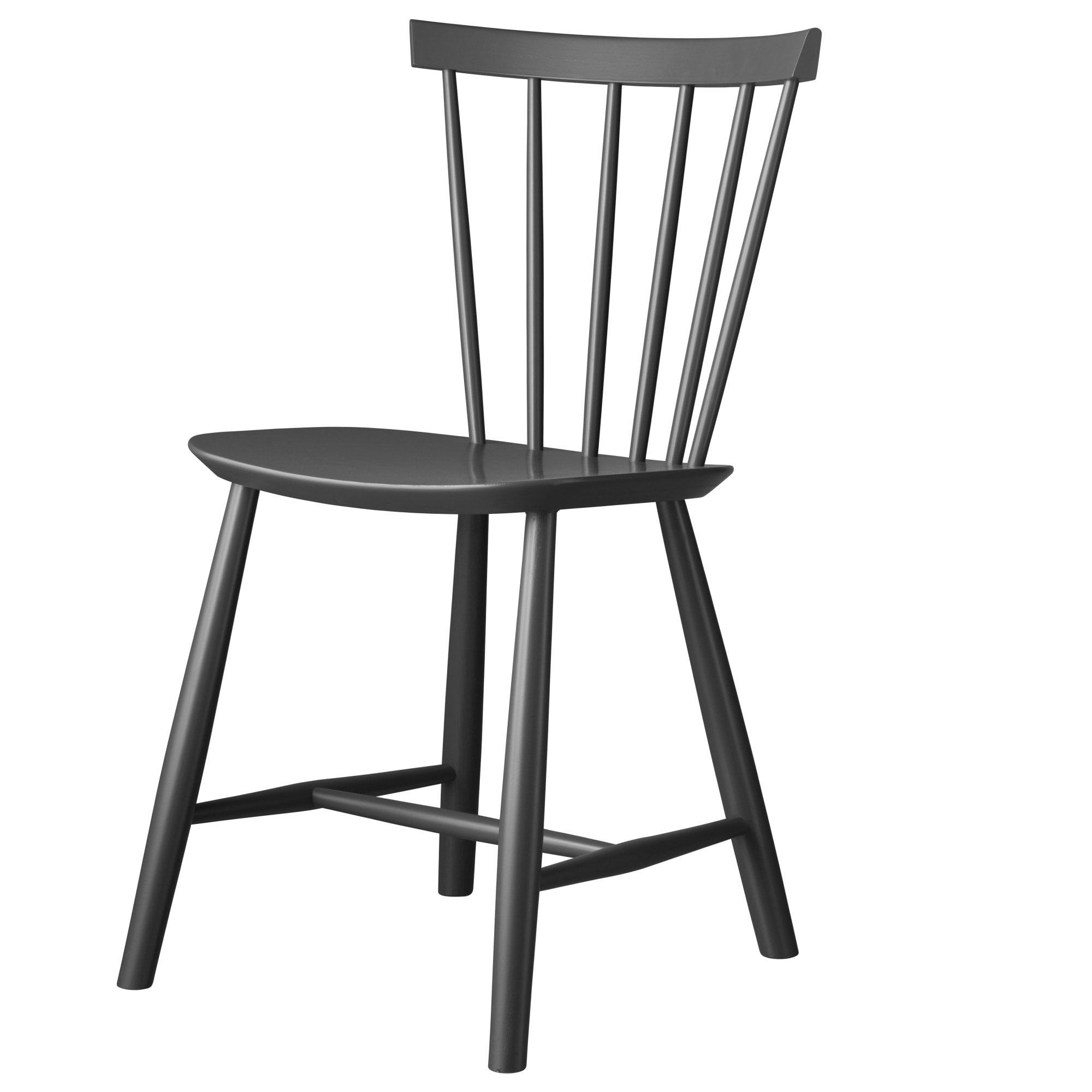 FDB Møbler Poul Volther J46 Jídelní židle Beech, tmavě šedá, H 80 cm