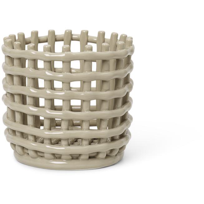 Ferm Living Keramic Basket Ø 16 cm, kašmír