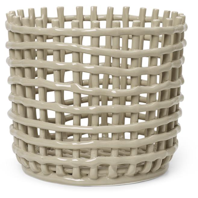 Ferm Living Keramic Basket Ø 23,5 cm, kašmír
