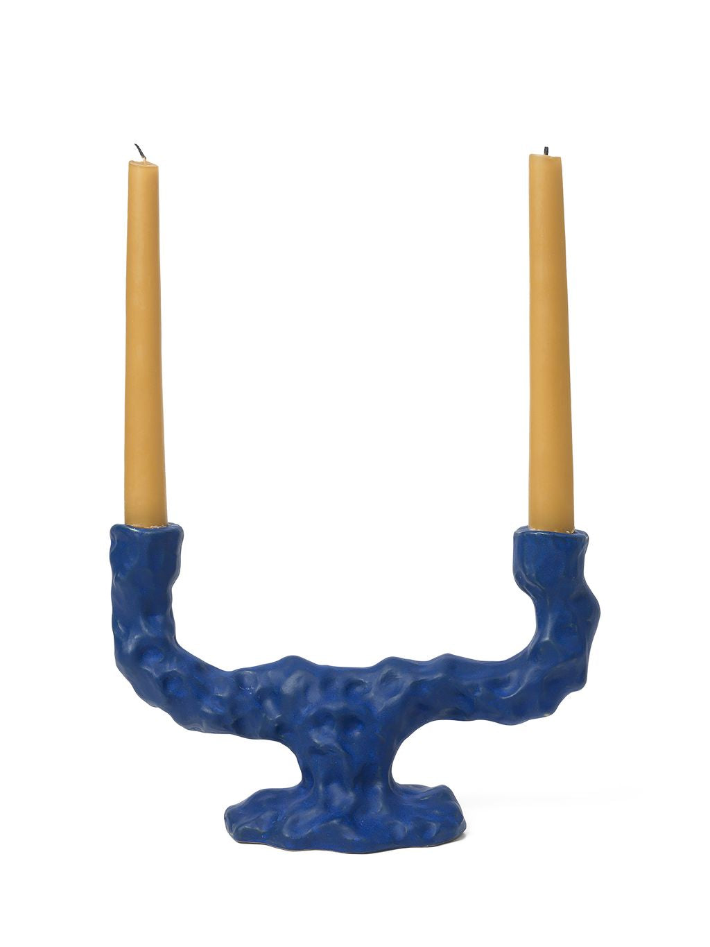 Držák svíčky s ferm ditto, světle modrá