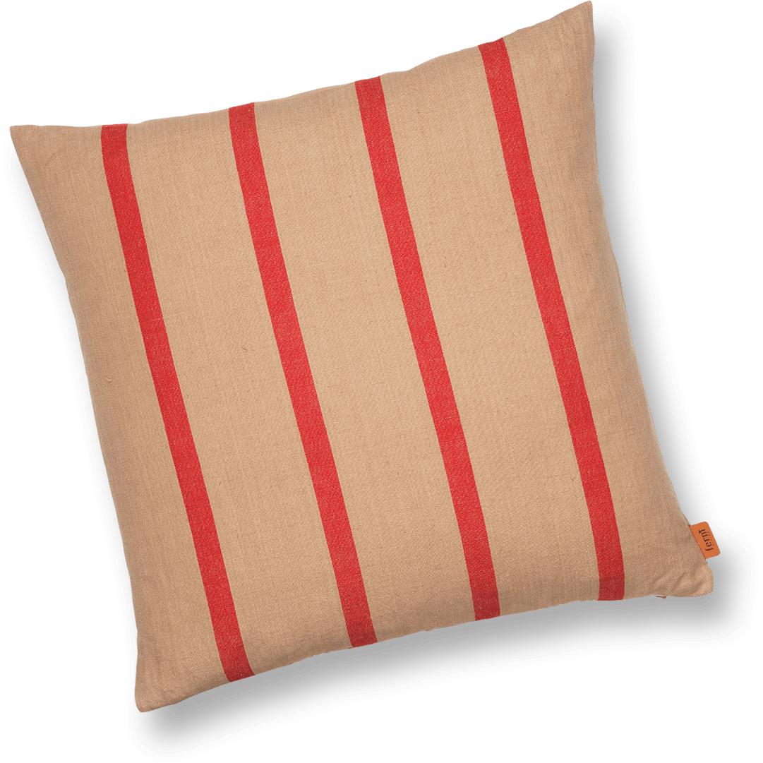 Ferm Living Grand Cushion, velbloud/červená