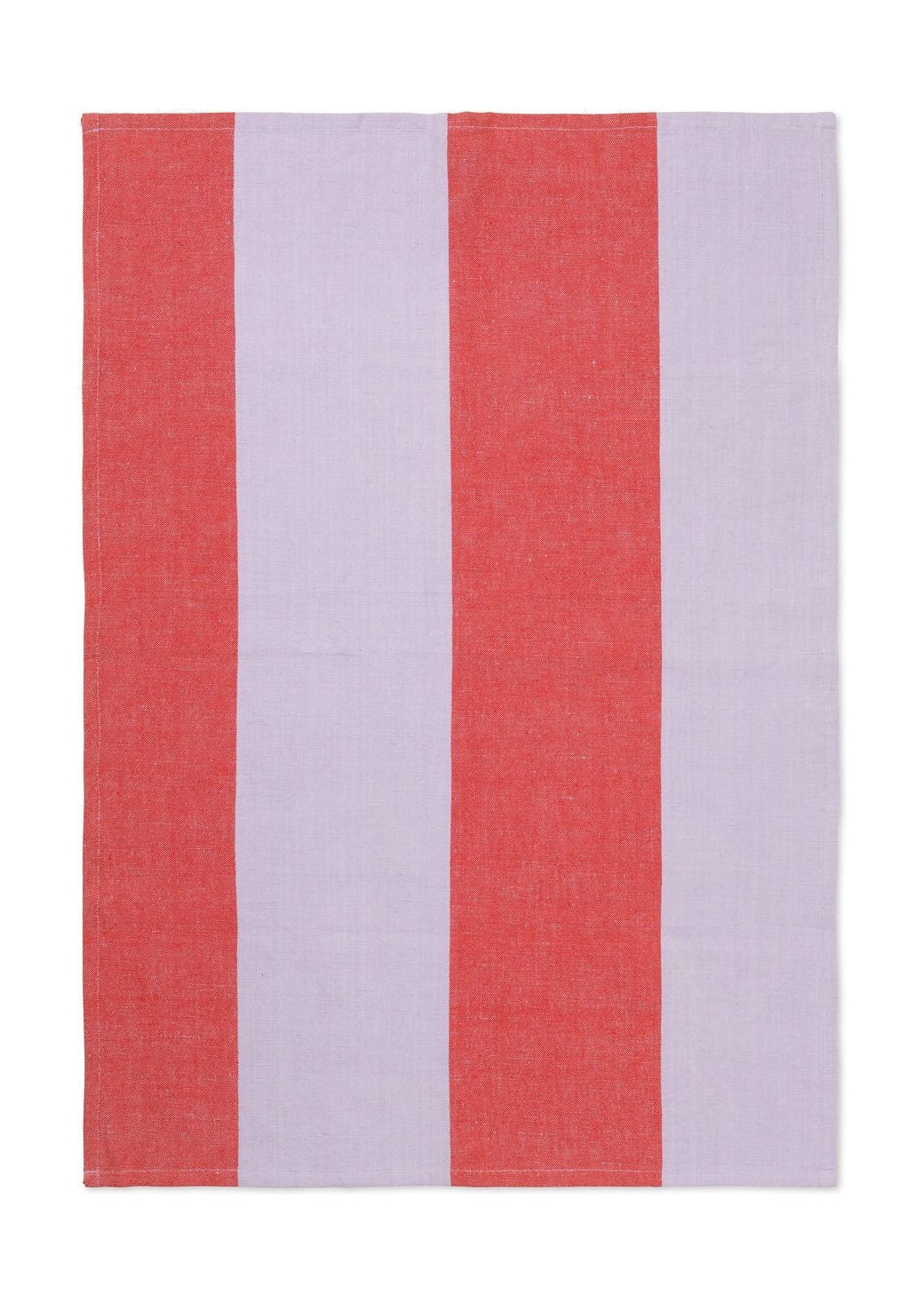 Ferm Living Hale čajový ručník, červená/fialová