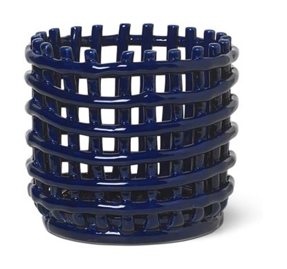 Ferm Living Ceramic Basket Small Blue