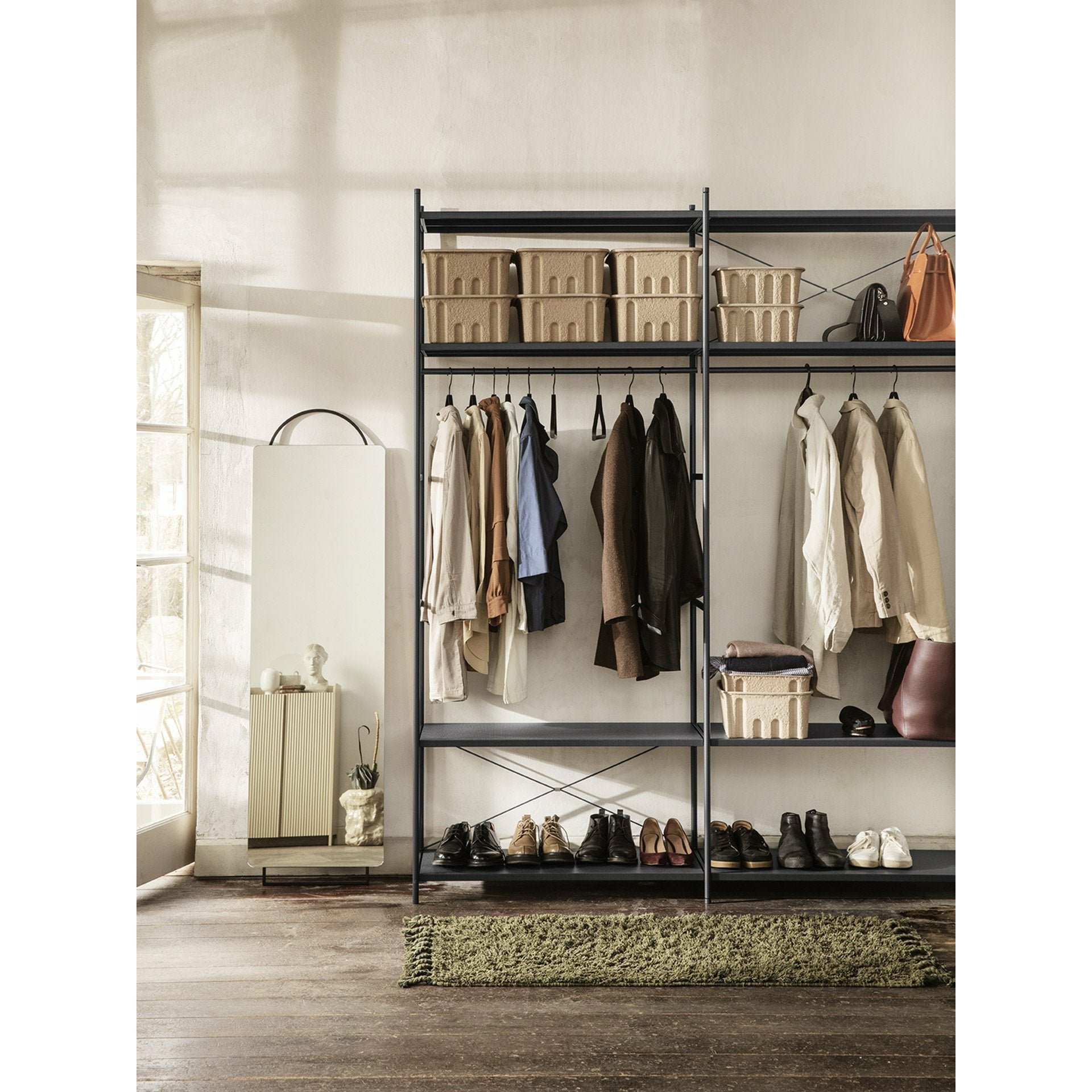 Ferm Living Clothes Rail For Punctual Modular Shelving System, Anthracite
