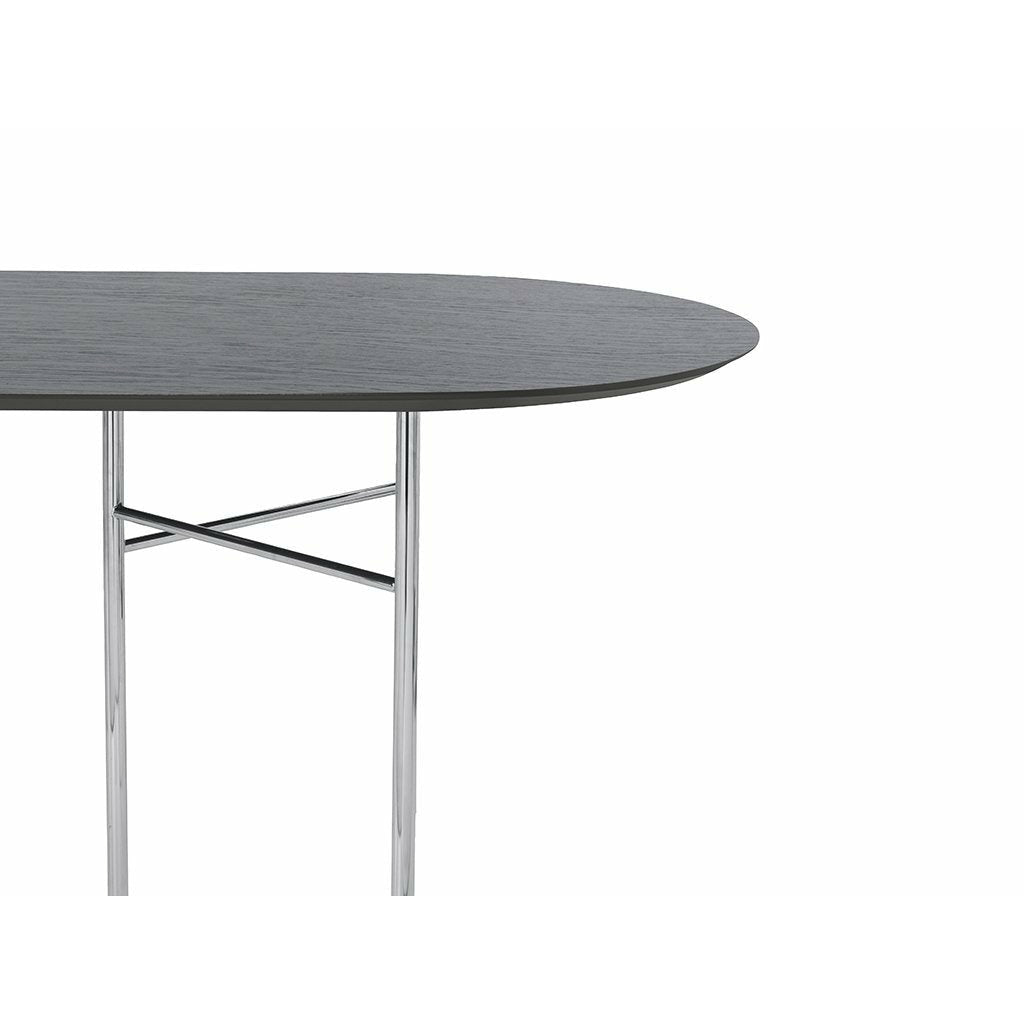 Ferm Living Milfle Table Top Oval 220 cm, černá dubová dýha