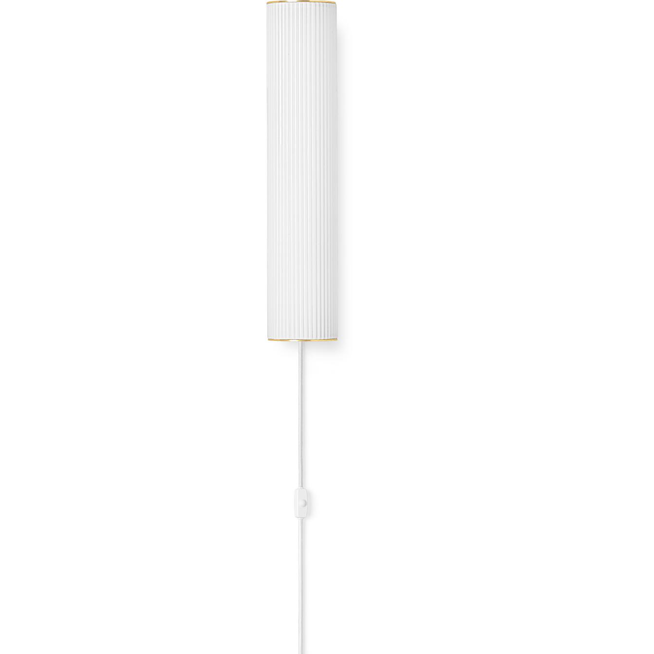 Ferm Living Vuelta Wall Lamp Brass Ø40 cm, bílá