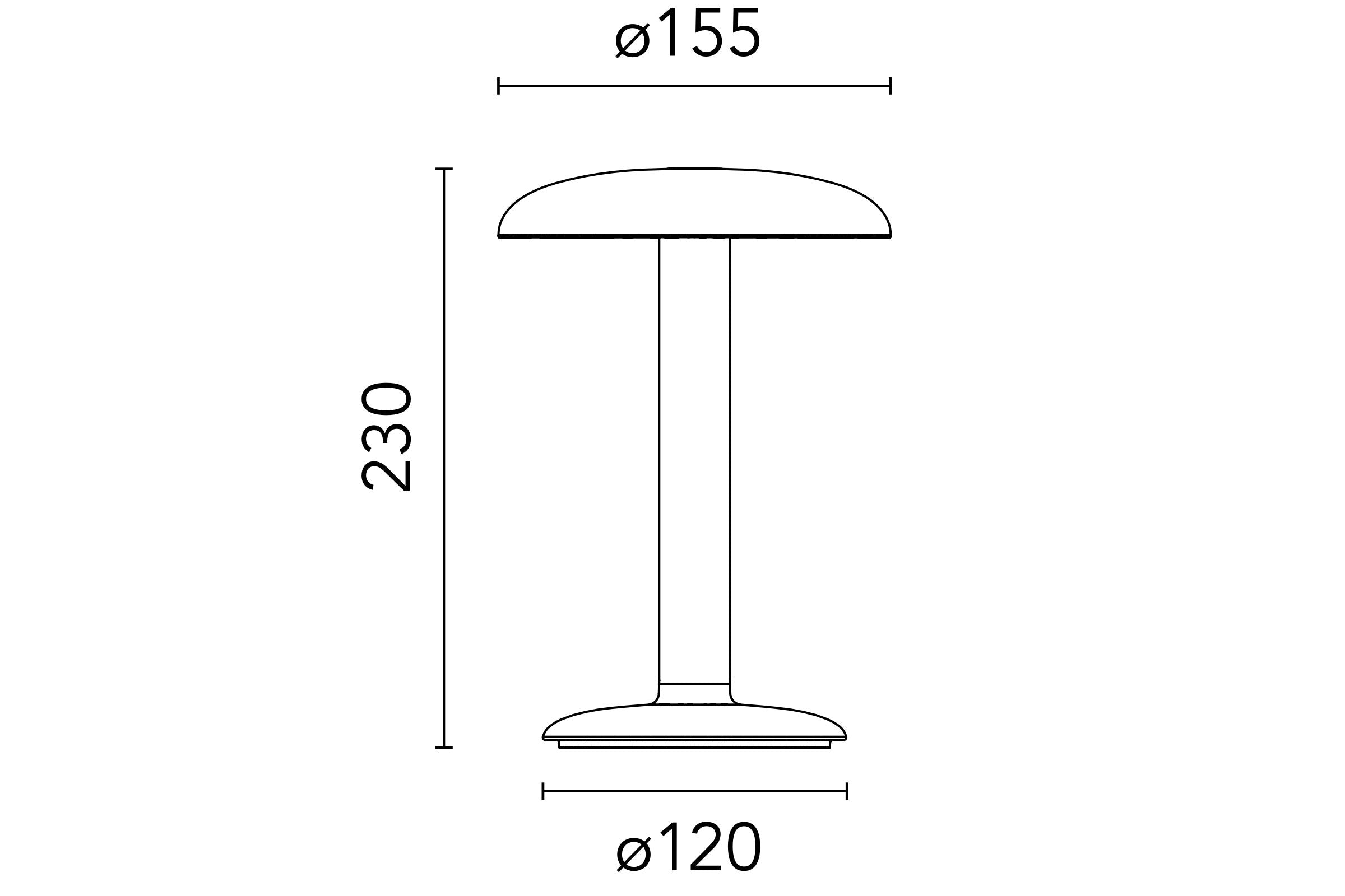 Flos Gustave stolní lampa 2700 K, syrový hliník