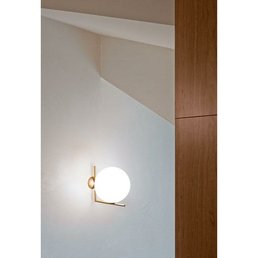 Flos Ic Light C/W1 Wall/Ceiling Lamp, Chrome