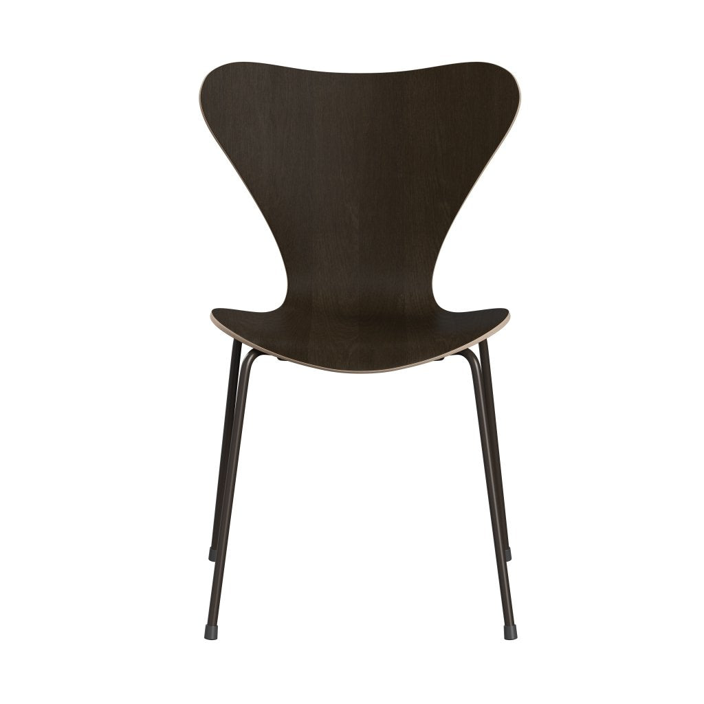 Fritz Hansen 3107 židle Unuppolstered, hnědý bronz/tmavě obarvená dubová dýha přirozená
