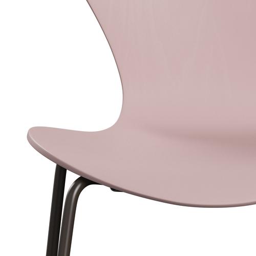 Fritz Hansen 3107 židle Unuppolstered, hnědý bronzový/obarvený popel bledá růže