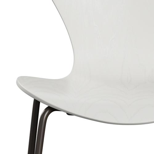 Fritz Hansen 3107 Židle Unuppolstered, hnědý bronzový/obarvený popel bílý