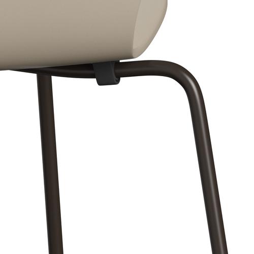 Fritz Hansen 3107 židle Unuppolstered, Brown Bronze/Lacquered Light Beige