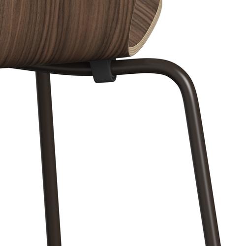 Fritz Hansen 3107 židle Unuppolstered, Brown Bronz/Walnut Veneer Natural