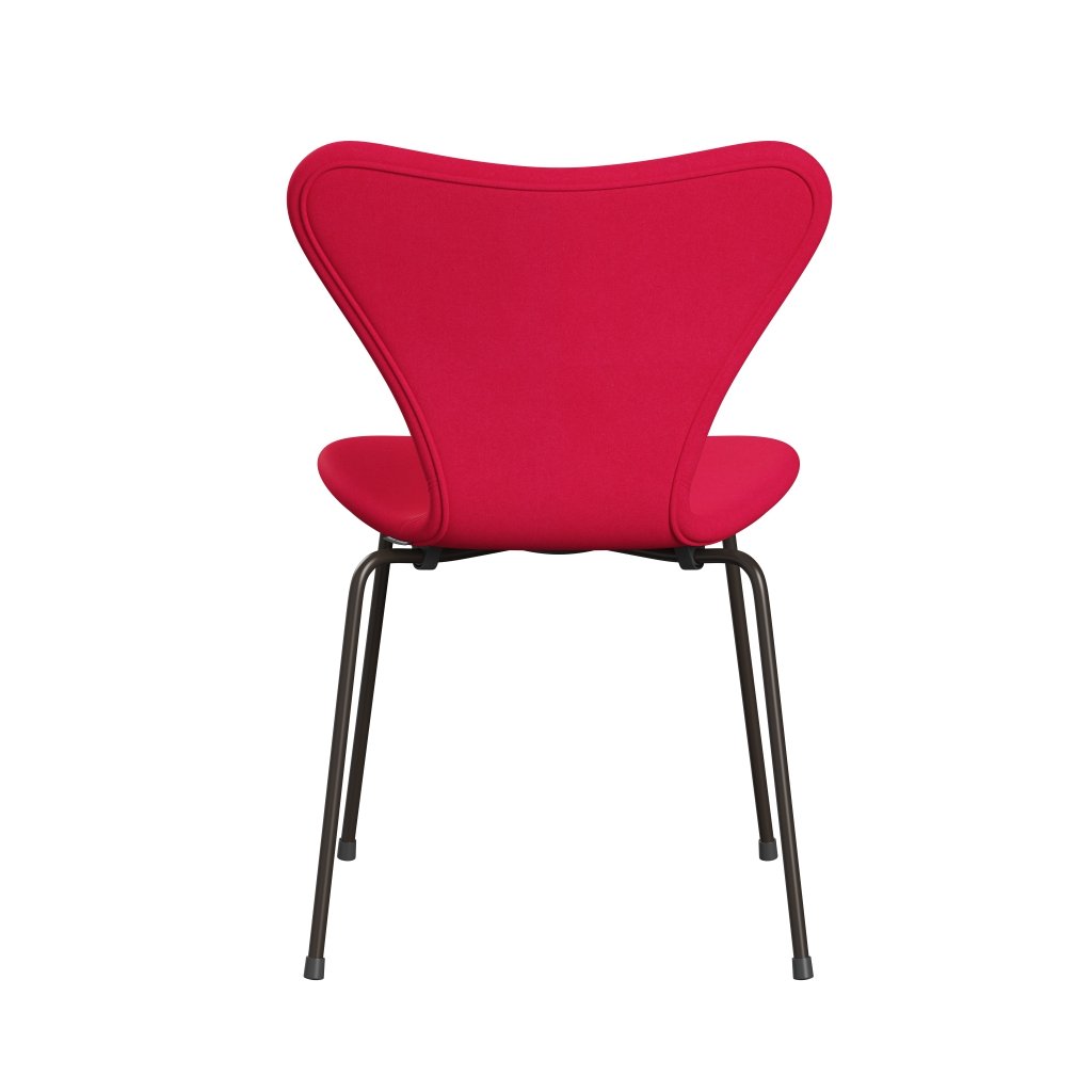 Fritz Hansen 3107 Chair Full Upholstery, Brown Bronze/Divina Lipstick Pink