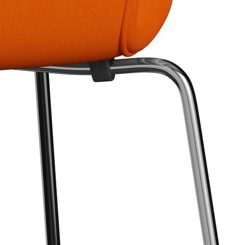 Fritz Hansen 3107 Chair Full Upholstery, Chrome/Comfort Yellow/Orange