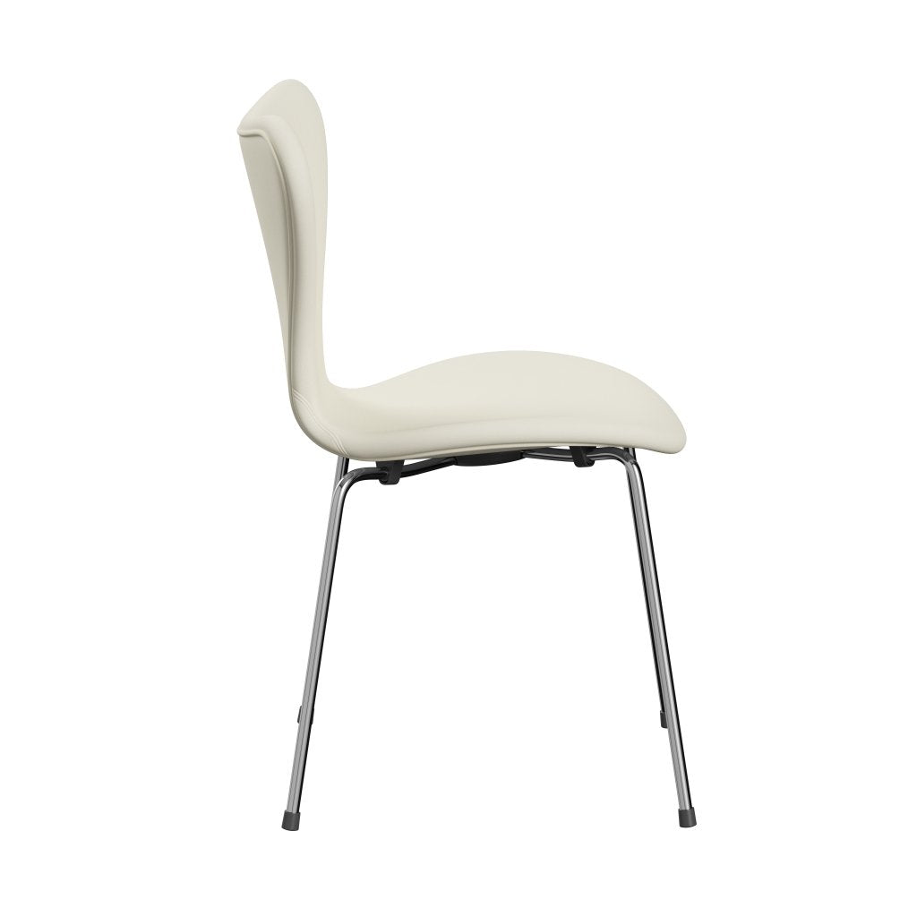 Fritz Hansen 3107 Chair Full Upholstery, Chrome/Comfort White