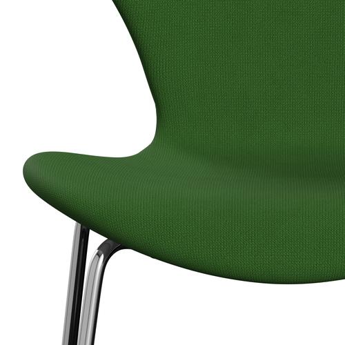 Fritz Hansen 3107 Chair Full Upholstery, Chrome/Fame Grass Green