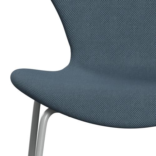 Fritz Hansen 3107 židle plné čalounění, devět šedé/fiordové kámen modré