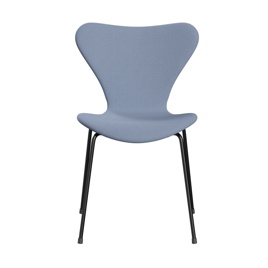 Fritz Hansen 3107 židle plné čalounění, černá/zachycovací světle modrá (CP4902)