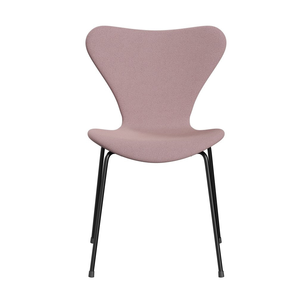 Fritz Hansen 3107 židle plné čalounění, černá/zachycná růžová